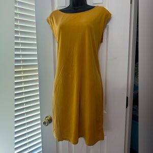 Sigrid Olsen unique mustard size medium dress